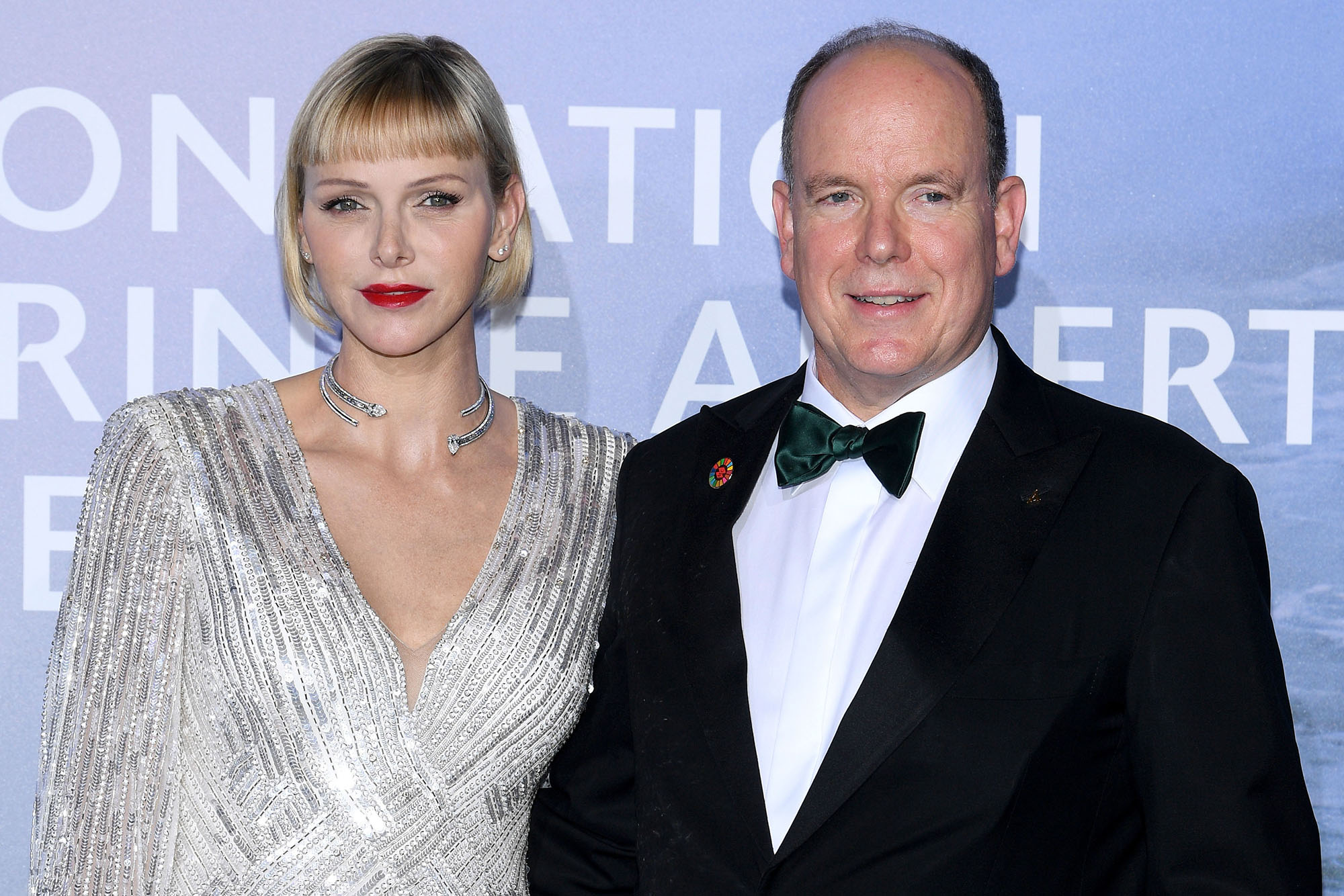 Princess Charlène and Prince Albert attend the Monte-Carlo Gala For Planetary Health on September 24, 2020.