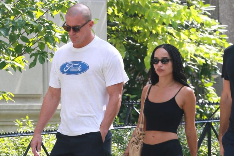 Channing Tatum and Zoë Kravitz stroll through Manhattan.