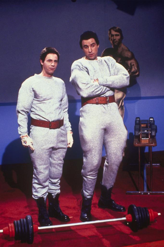 Kevin Nealon and Dana Carvey as "Hans and Franz" on "Saturday Night Live."