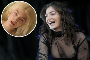 Lorde as a blonde and brunette