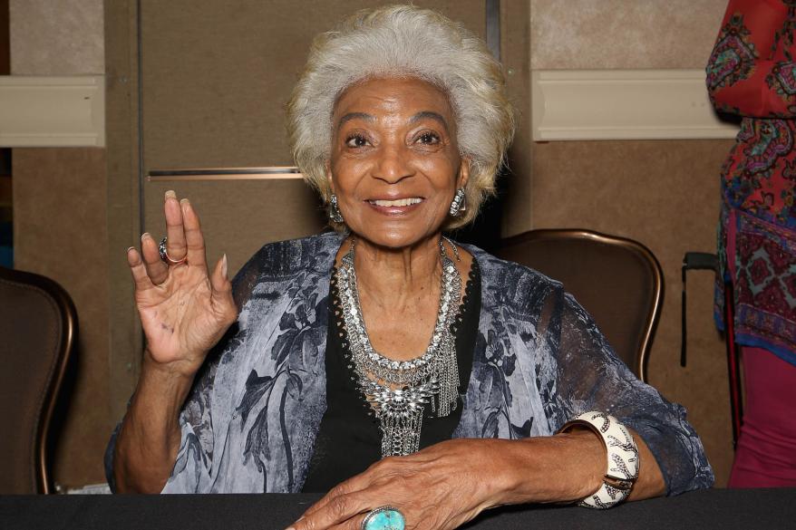 Actress Nichelle Nichols attends the 17th annual Official Star Trek convention at the Rio Hotel & Casino on Aug. 1, 2018, in Las Vegas.