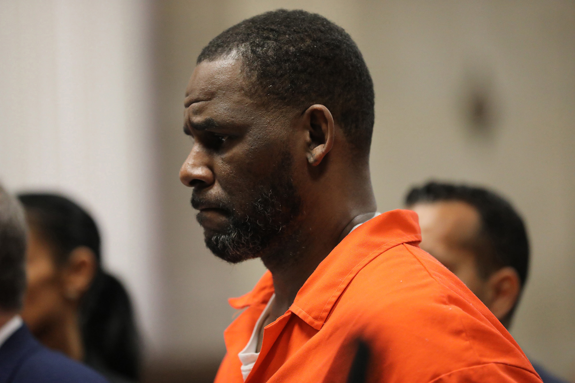 R. Kelly appears during a hearing at the Leighton Criminal Courthouse in Chicago on Sept. 17, 2019.