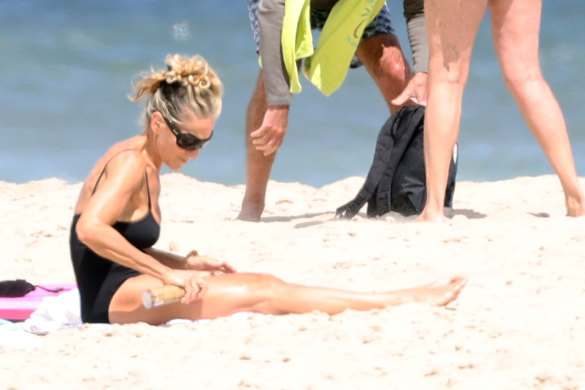 Sarah Jessica Parker hits the beach in the Hamptons. 