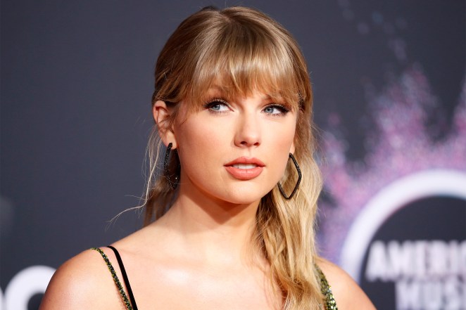 Taylor Swift at the 2019 American Music Awards in Los Angeles California on November 24, 2019.