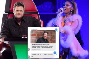 Blake Shelton Ariana Grande The Voice text