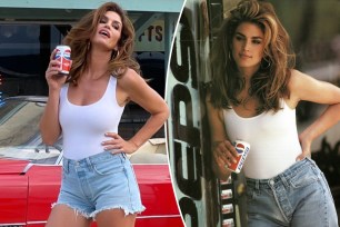 Cindy Crawford in 2021 (left) and 1992 (right)