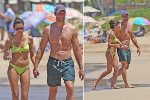 Justin Hartley and Sofia Pernas in Hawaii.