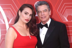 Kathryn and Peter Gallagher at the Tonys.