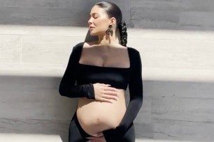 Kylie Jenner in her pregnancy reveal video