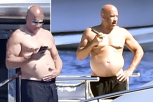 Vin Diesel on a yacht in Italy