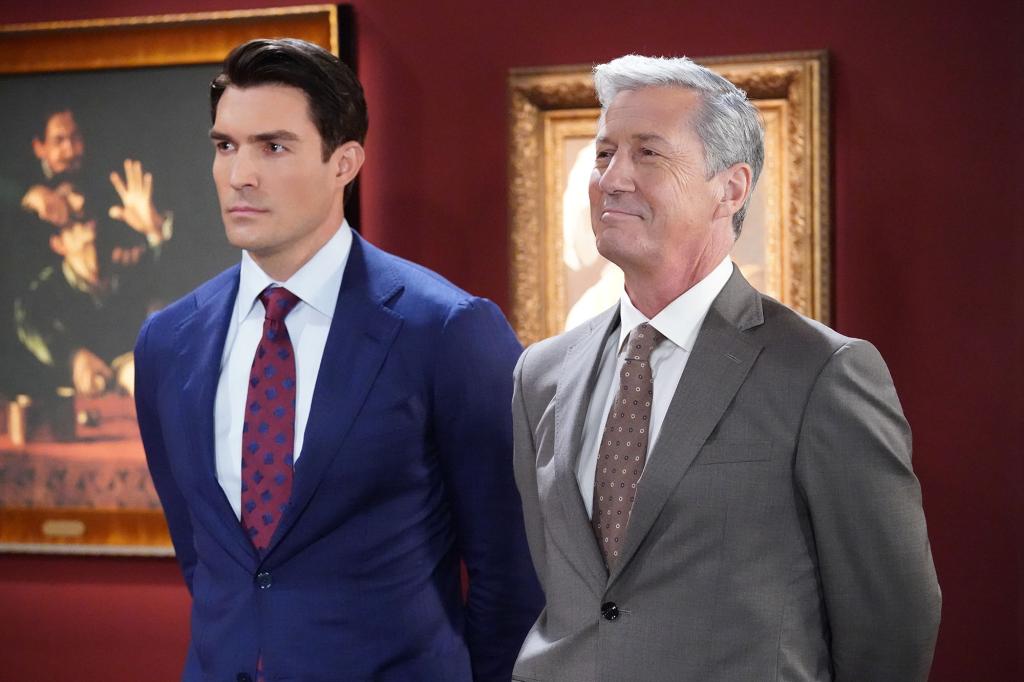 Peter Porte as Agent Kyle Graham and Charles Shaughnessy as Shane Donovan on "Days of Our Lives: Beyond Salem."