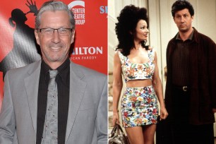 Charles Shaughnessy now and with Fran Drescher in "The Nanny."