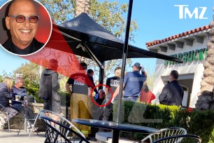 Howie Mandel passed out at a Starbucks.