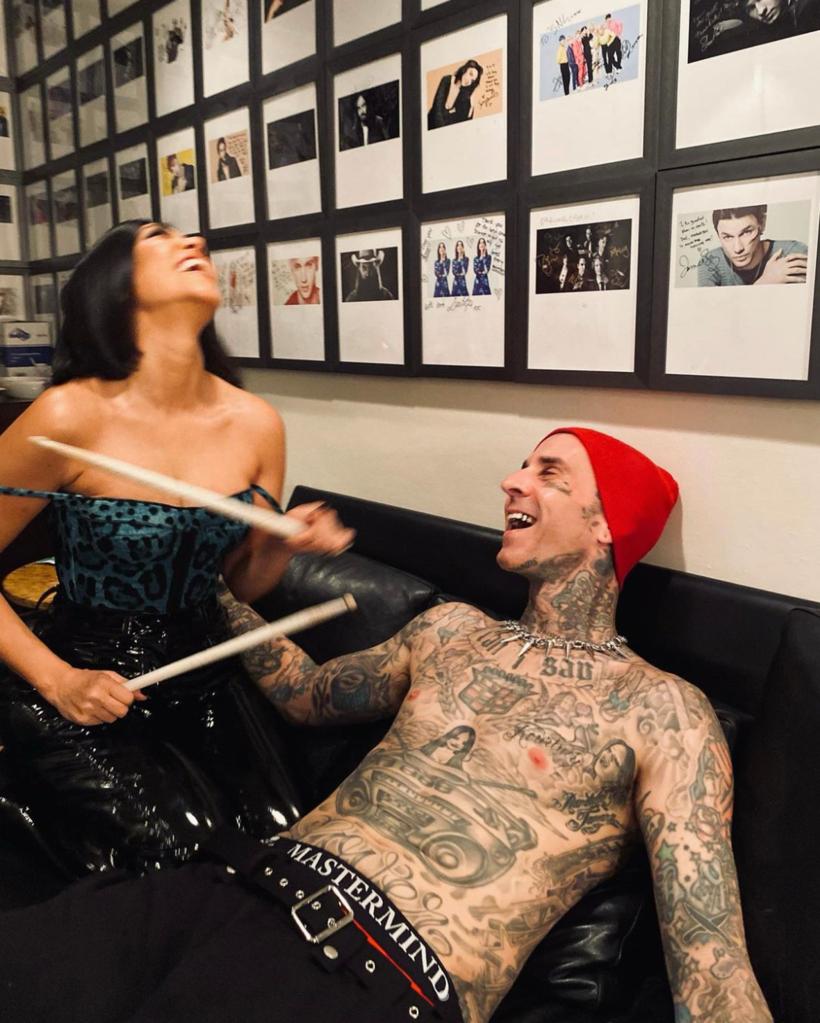 Kourtney Kardashian and Travis Barker at "Saturday Night Live."