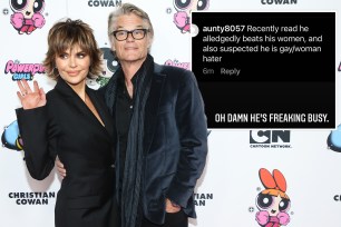 Lisa Rinna and Harry Hamlin at a red carpet event alongside Rinna's Instagram Story from Thursday