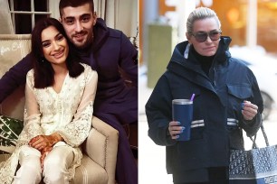 A split of Zayn Malik and his sister Waliyha and Yolanda Hadid out in New York City.