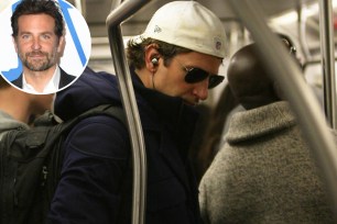 Bradley Cooper on the subway.