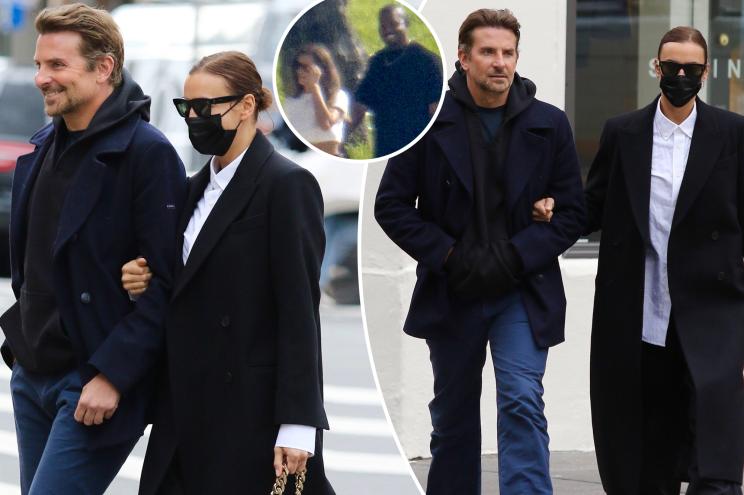 Bradley Cooper and Irina Shayk, Kanye West insert.