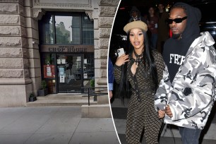 Composite of Cardi B and Offset and Brooklyn Chop House