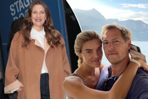 A split of Drew Barrymore and Will Kopelman with Allie Michler.