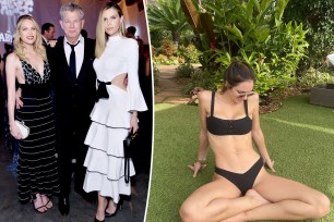 A split photo of David Foster with his daughters Sara and Erin Foster