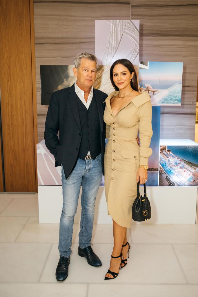 David Foster and Katharine McPhee posing for a pic