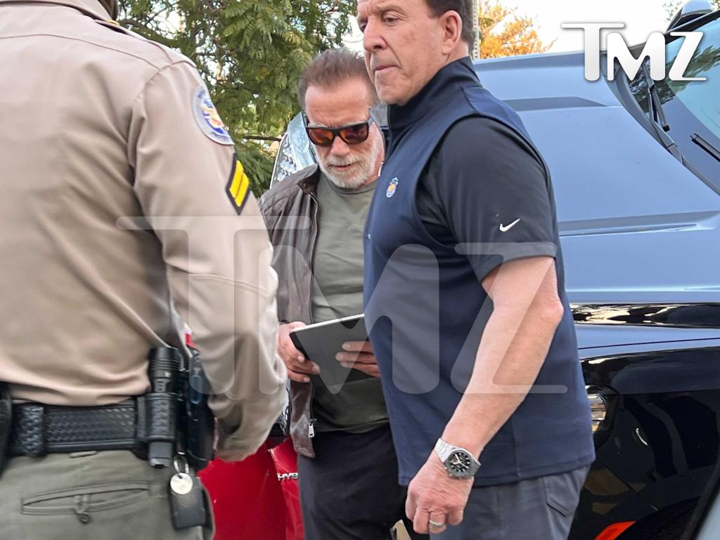 TMZ noted that the former California governor's close friend and fitness personality Jake Steinfeld was at the scene of the crash, as the Prius driver sustained a head injury and was taken to the hospital.