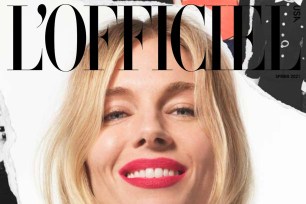 Cover of L'Officiel magazine with Sienna Miller on the cover
