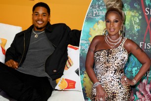 Split photo of Sterling Shepard and Mary J. Blige