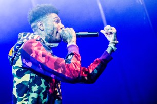 Rapper Blueface performs at O2 Forum Kentish Town on November 20, 2019 in London, England.