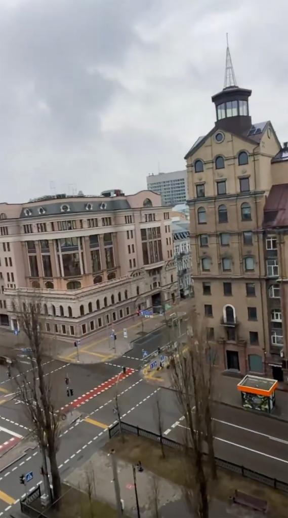 Maksim Chmerkovskiy showing the view from his balcony in Ukraine.