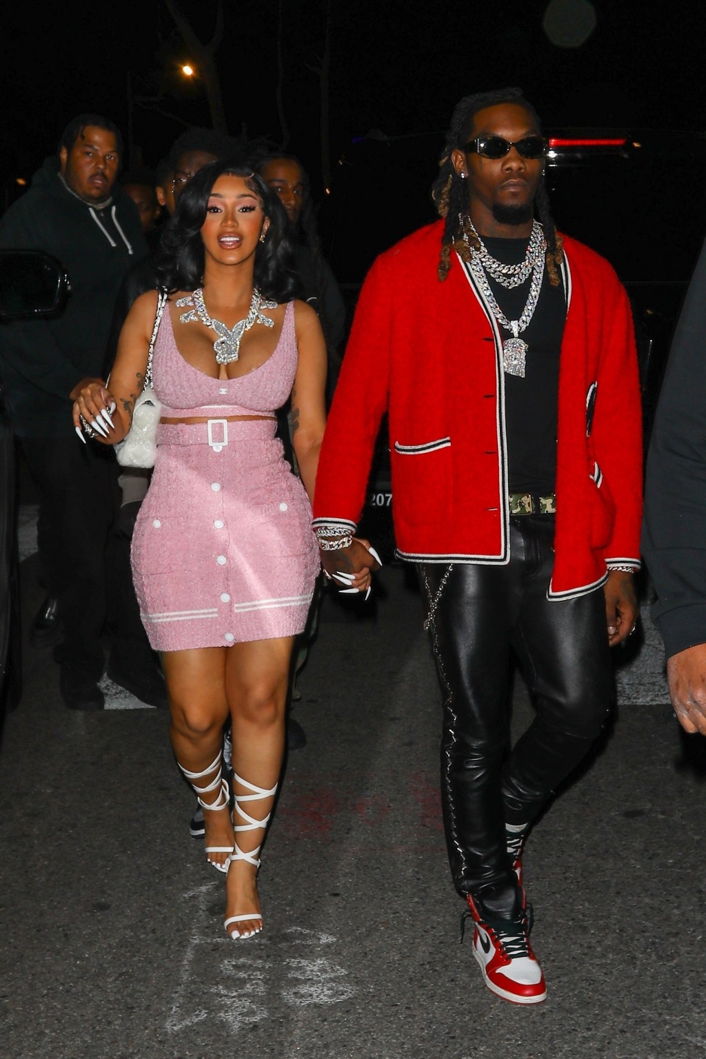 Cardi B and Offset holding hands