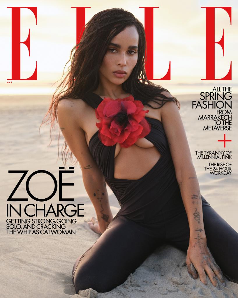 Zoë Kravitz covers the March issue of ELLE.