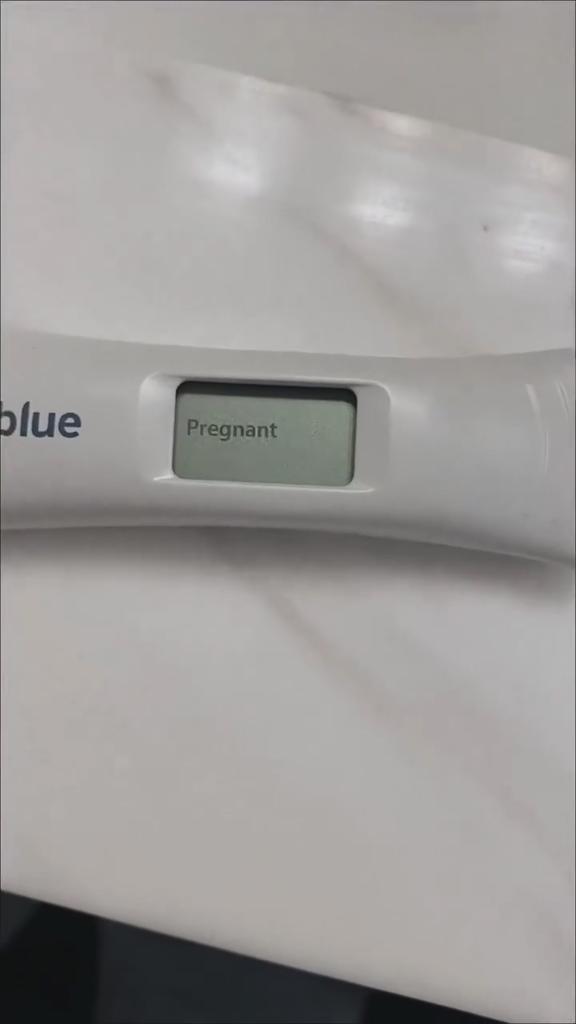 screenshot of pregnancy test