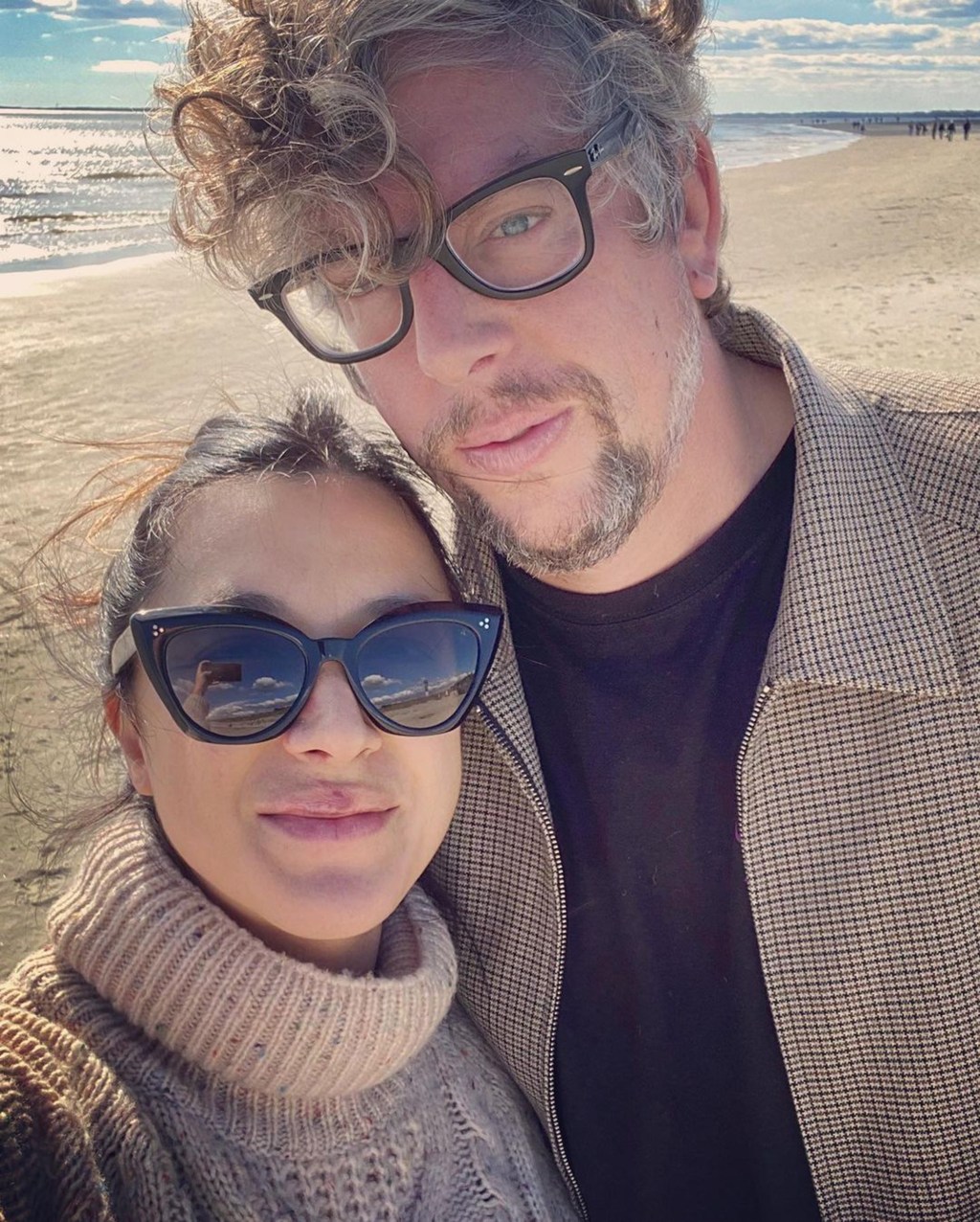 Michelle Branch and Patrick Carney in a selfie