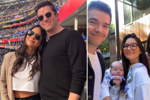 Munn and Mulaney attended the Super Bowl over the weekend.