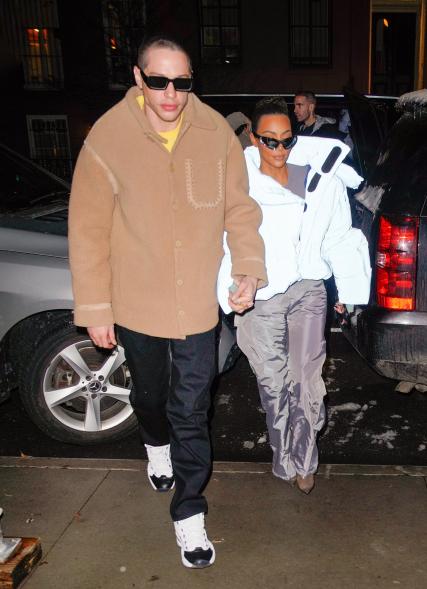 Kim Kardashian and Pete Davidson at Cipriani's.