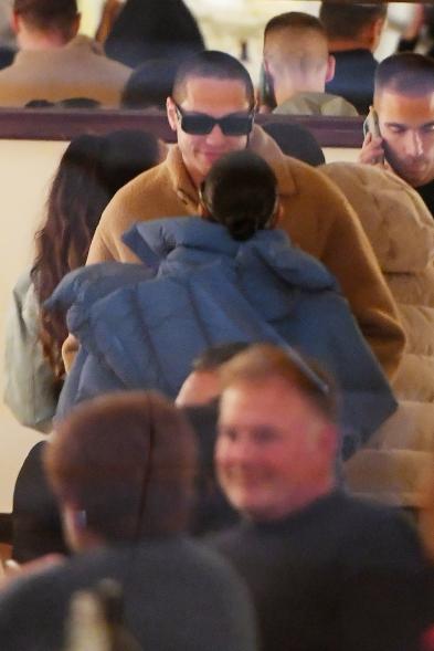 Kim Kardashian and Pete Davidson at Cipriani's.