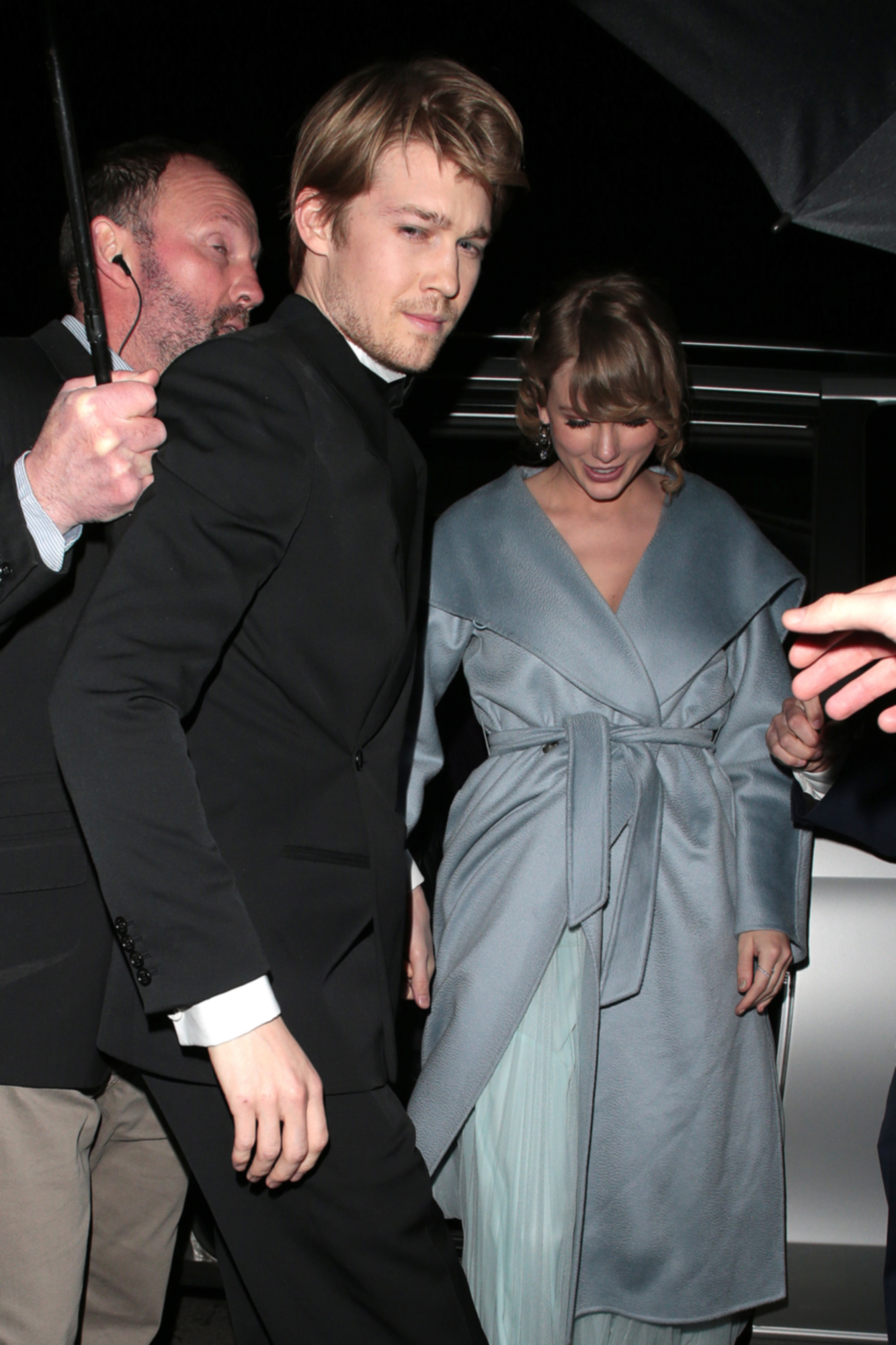 Alwyn and Swift attend a BAFTAs afterparty in 2019.