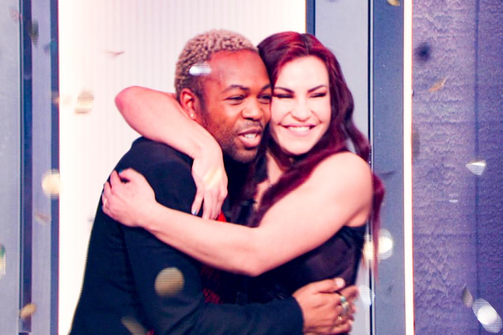 Miesha Tate hugging Todrick Hall on "Celebrity Big Brother."