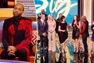 A split of Todrick Hall on "Celebrity Big Brother" and Julie Chen talking to the cast.