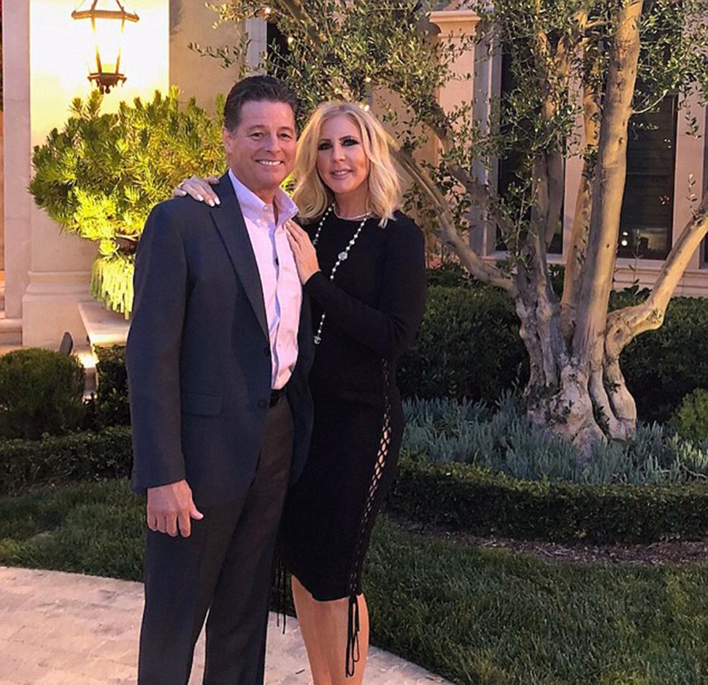 Steve Lodge and Vicki Gunvalson posing at an event together