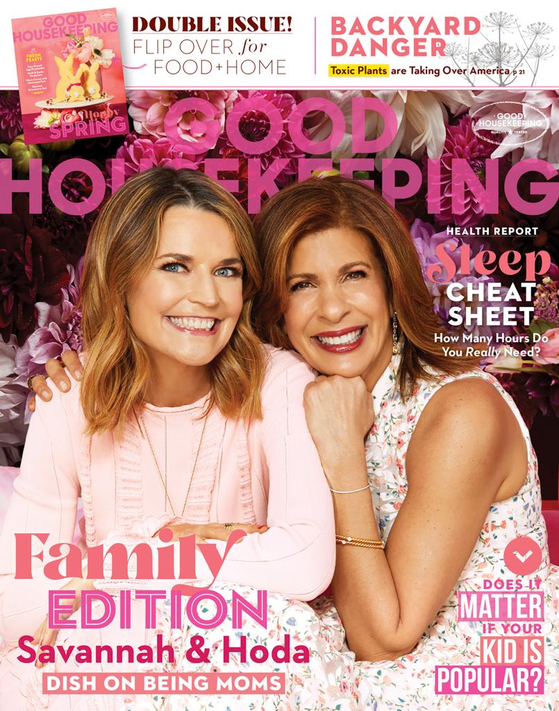 Hoda Kotb and Savannah Guthrie pose for the cover of Good Housekeeping April 2022