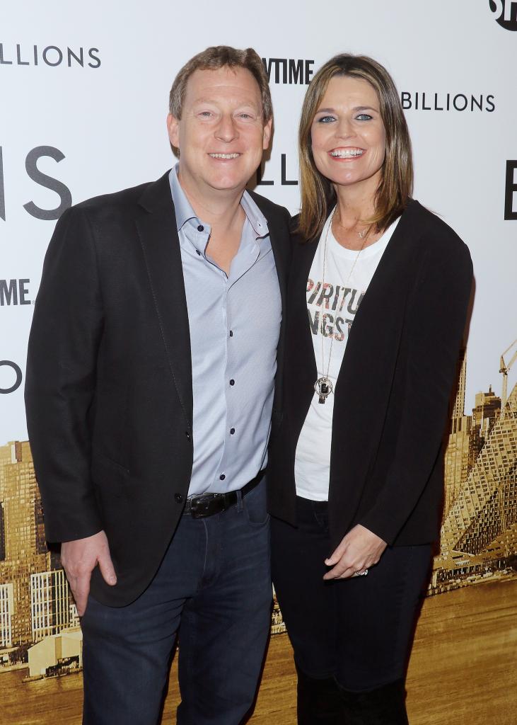 Savannah Guthrie and husband Michael Feldman attend the "Billions" series premiere in 2016