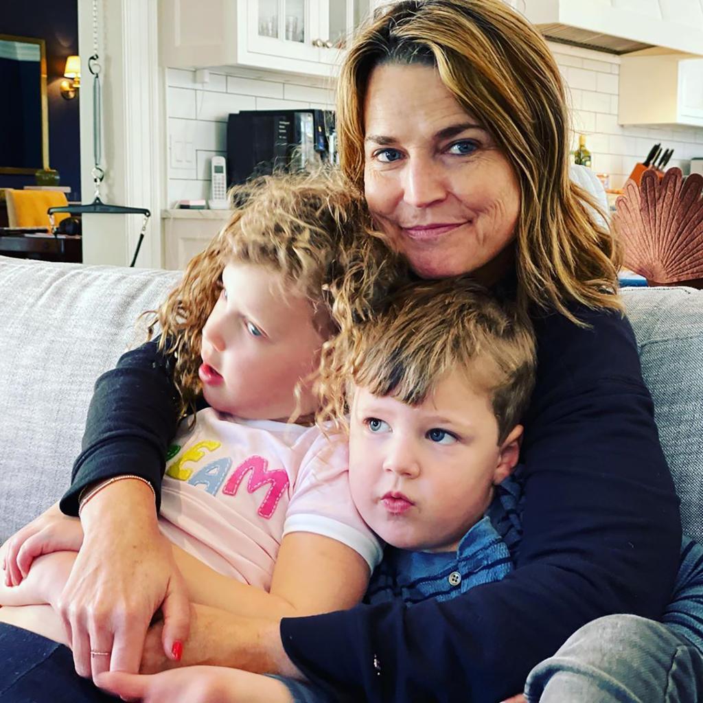 Savannah Guthrie poses with her two children -- Vale, 7, and Charley, 4.