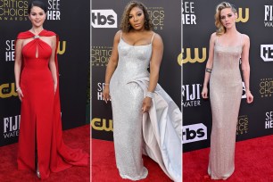 Selena Gomez, Serena Williams and Kristen Stewart on a red carpet