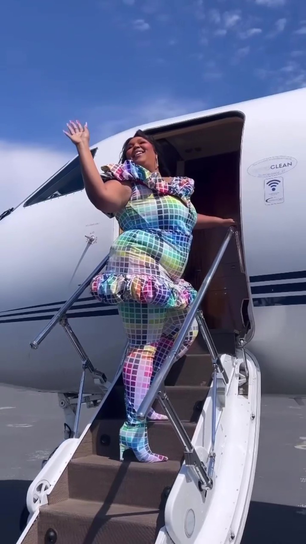 Lizzo on private plane