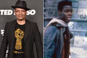 A split of Mario Van Peebles on a red carpet in 2021 and Chris Rock in "New Jack City" in 1991.