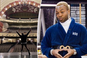 A split of Todrick Hall posing in an empty theater and on "Celebrity Big Brother."