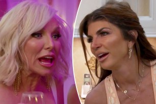 A split of Margaret Josephs and Teresa Giudice on "The Real Housewives of New Jersey"